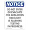 Signmission OSHA Notice Sign, 10" Height, Rigid Plastic, Do Not Enter Or Evacuate Area Sign, Portrait OS-NS-P-710-V-11202 - alternate 1